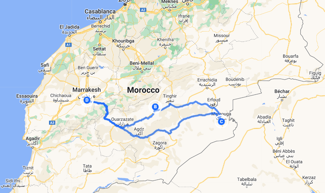 3 Days desert Tour From Marrakech